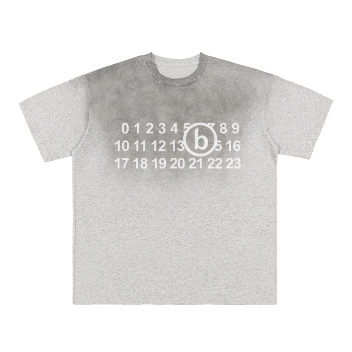 "Numbers" Faded Tee (GRAY)