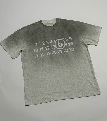 "Numbers" Faded Tee (GRAY)