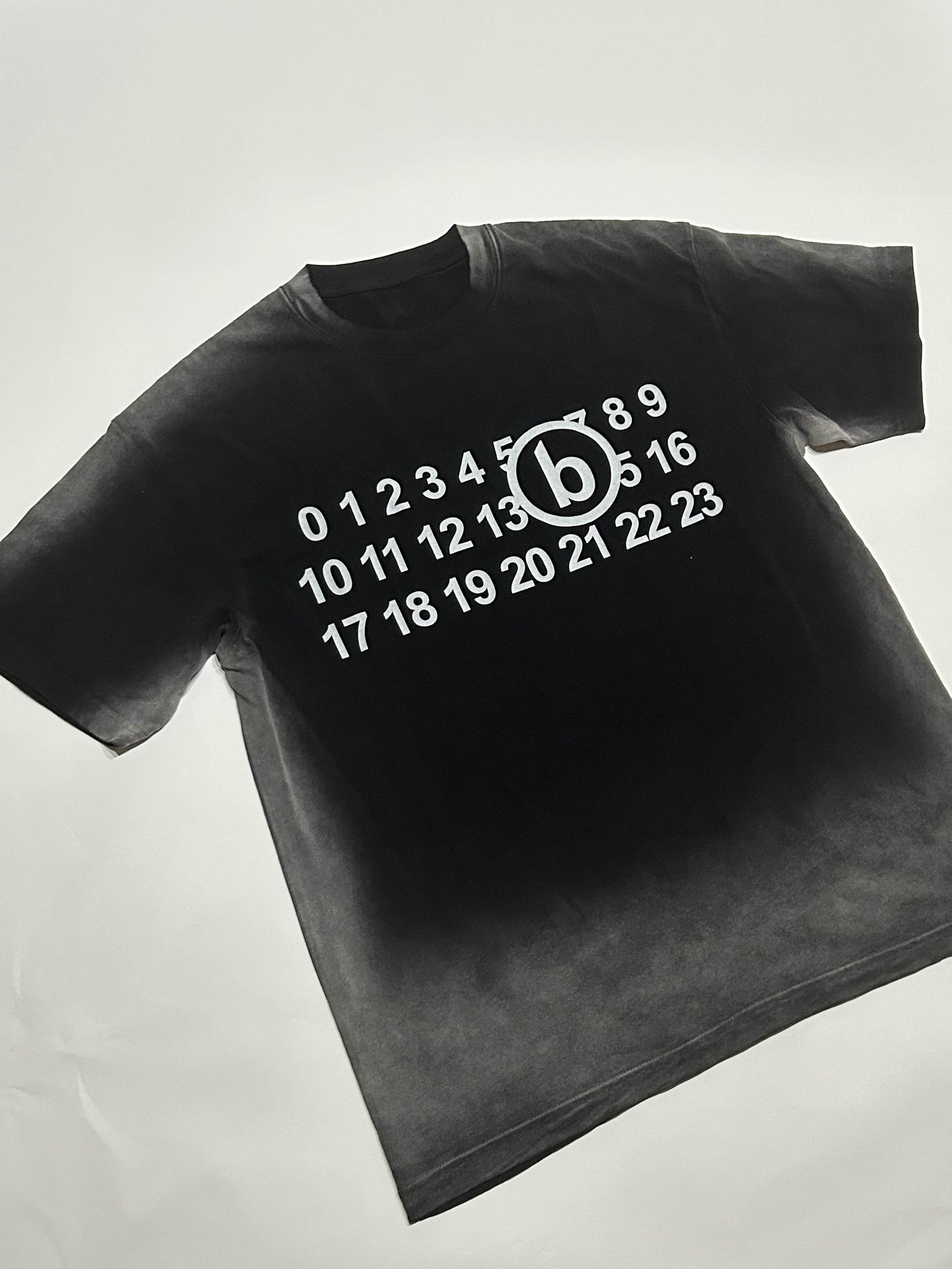 "Numbers" Faded Tee (BLACK)